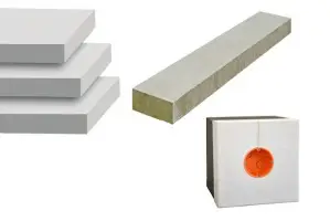 Izolacione ploče - mineralna vuna protupožarna - montažni elementi