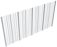 Metalna rešetka - nosač maltera 2,5x0,6m=1,50m²/ploča, visina žljeba 4mm, 20ploča/bunt, Z329900LO
