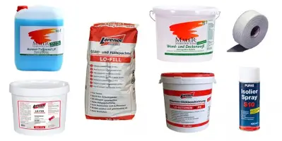 Pripremanje podloge - Mase za gletovanje - Boje - Građevinska hemija za molere