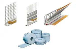 Letvice za malterisanje i zaštitu s mrežicom - profili s brtvom i mrežicom