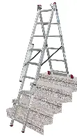 Merdevine višenamenske Alu KRAUSE® CORDA® 3x6 gazišta 1,70-3,65m, 9,0kg, Z033369