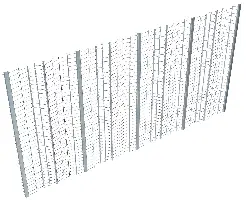 Metalna rešetka - nosač maltera 2,5x0,6m=1,50m²/ploča, visina žljeba 4mm, 20ploča/bunt, Z329900LO