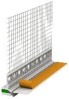 Priključni profil 3D Membran 10mm WDVS mrežica RAL vanjski zeleni 2,4m/štg 25štg/kart, Z3780240LO
