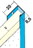 Obrubni profil 1122 2,5m 1 bunt = 25 kom 70bunt/pal, Z41122250