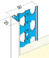 Završni profil 1222 20mm 3,0m/štg, 25štg/bunt, 42bunt/pal, Z41222300