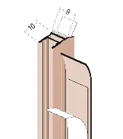 Priključni profil 3726 s brtvom i gibljivom fugom 2,6m/štg, 50štg/kart, 36kart/pal, Z43726260
