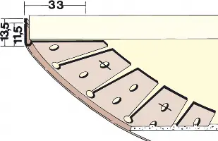 PVC završni profil 3768 3,0 m 20kom/kart 182kart/pal, Z43768300