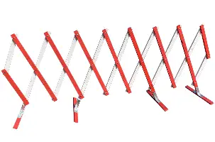 Sklopiva ograda, drvena, crveno-belo lakirana, Z4812710