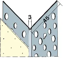 Alu kutnik 90° 45x45mm 3,0m 25štg/bunt 108bunt/pal, Z49179300