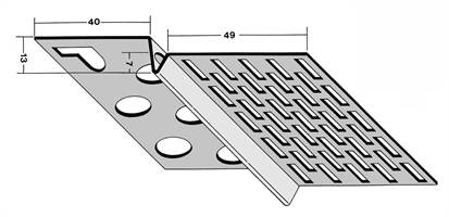 Početni ventilacioni sokl profil 9224 13mm 2,5 m 1 bunt = 20 kom 70bunt/pal, Z49224250