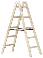 Drvene merdevine 5 stepenika, 1,62x0,48x0,13m, Z5X