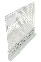 Putzabschlussprofil WDVS, PVC mit Gewebe 2,5lfm/Sta 10mm Putzstärke 25Sta/Kart 109Kart/Pal, Z6411250