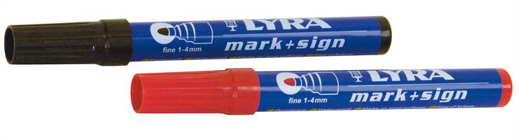 Vodootporni marker Lyra crni 1-4mm širine 10kom/pak, Z6673603