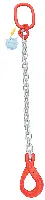 Lanac 1 krak 0,5m, lanac p=10mm, 3150kg, sa samoblokirajućom kukom s viličastom glavom, ZC101500ZSL