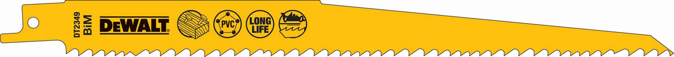 Sabljasti list pile DEWALT® 228x 3,6-5,1mm (drvo) 5kom/pak, ZDT2349-QZ