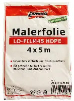 Folija za molere LO-FILM45 HDPE 4x5m 20Stk/Kart 90Kart/Pal, ZLOFILM45