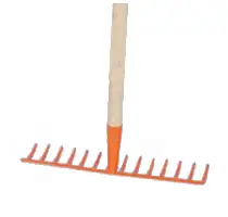 Grabulje za vrt 16 zlatne sa drškom VPE5, ZR0160G