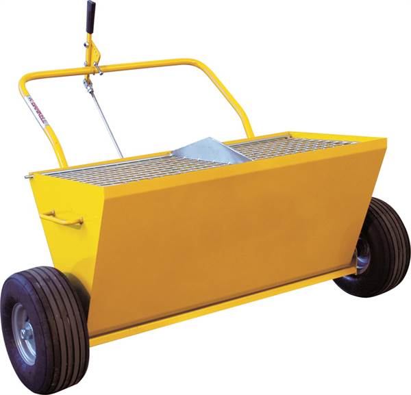 Posipač BARIKELL BR100, 2 točka, žuti, kapacitet do 100kg, Z003402