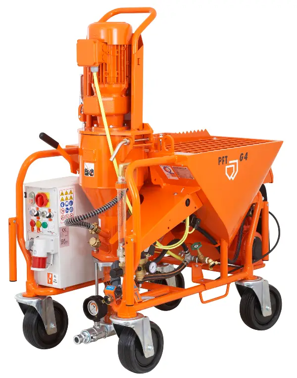 Mašina za malterisanje PFT G4 SMART 6,05kW 400V s pumpom za podizanje pritiska i gumenom zonom mešanja, Z00732303