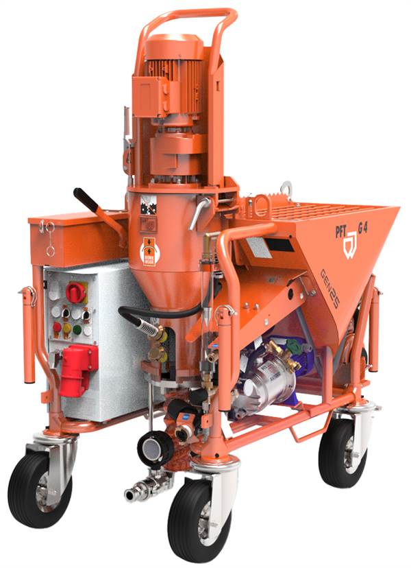 Mašina za malterisanje PFT G4 GEN25 SMART 6,05kW 400V sa pumpom za povećanje pritiska i dodatnom opremom, Z00890686SET