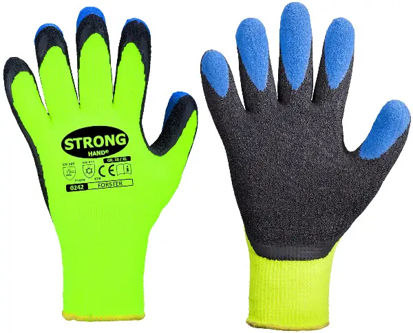 Radne rukavice FORSTER STRONGHAND® neon žute/crno/plava vel.11 120pari/karton, Z024211