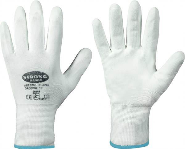 Radne rukavice CLASSIC BEIJING STRONGHAND®, bijele, EN388, vel.11, 240pari/kart, Z070611