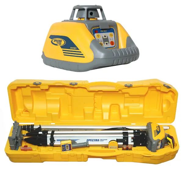 Rotacioni laser-set SPECTRA HV 101 sa stativom, mernom letvom i prijemnikom u koferu, Z140201