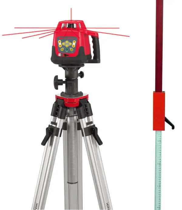Rotacioni laser-set BMI UNILASER AHV „Lorenčić izdanje" sa stativom, laserskom letvom, Z140302-LO