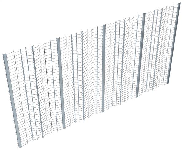 Metalna rešetka - nosač maltera 2,5x0,6m=1,50m²/ploča, visina žljeba 4mm, 20ploča/bunt, Z329900LO