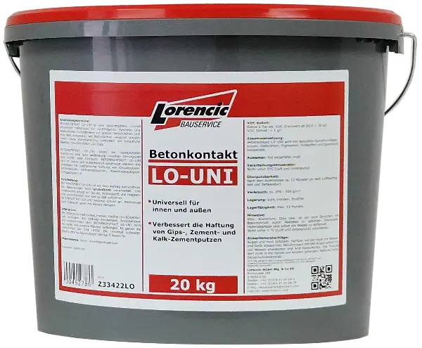 Betonkontakt LO-Uni f. gipsano-krečno-cementni malter unutrašnji/spoljni 20kg/kanta **opasnost od zamrzavanja ispod 0°**,...