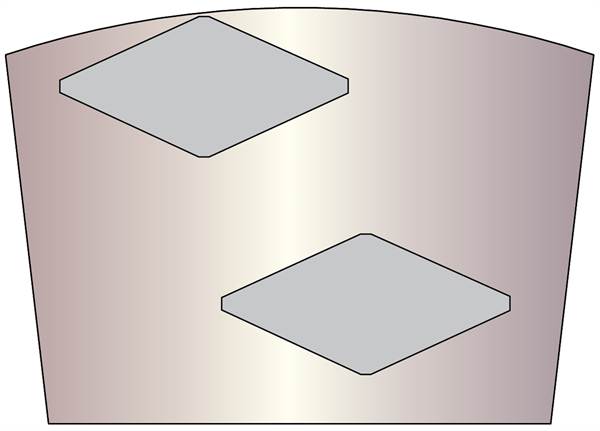 Dia Segment EZ, srebrni, tvrdi beton, K16 za brusilicu betona TYROLIT VPE12, Z34686540