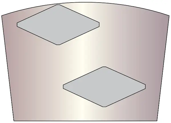 Dia Segment EZ, srebrni, tvrdi beton, K16 za brusilicu betona TYROLIT VPE12, Z34686540