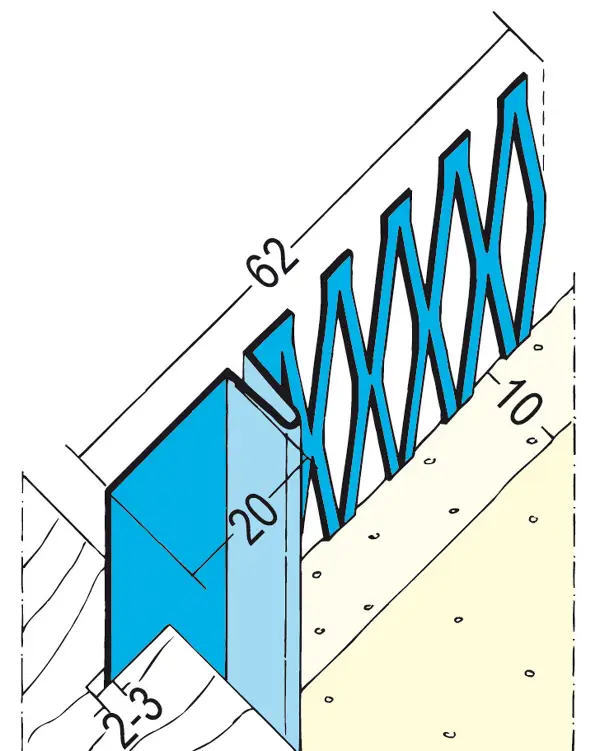 Početni profil 1306 10mm, 3,0m/štg, 15štg/bunt, 47bunt/pal, Z41306300
