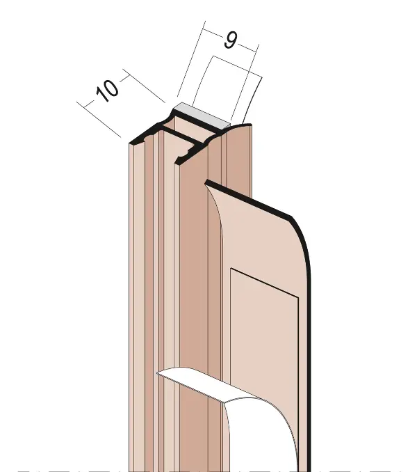 Priključni profil 3726 s brtvom i gibljivom fugom 2,6m/štg, 50štg/kart, 36kart/pal, Z43726260