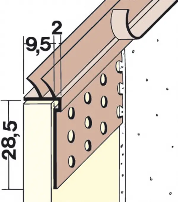 PVC završni profil 3784 3,0 m 30kom/kart 63kart/pal, Z43784300