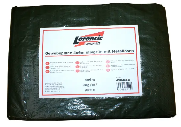 Mrežasta pokrivka 10x12m, maslinastozelena s metalnim ušicama 2kom/pak, Z4501012LO