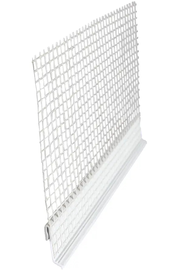 Priključni profil PVC za WDVS sokl lajsne 2,5m/štanga s WDVS mrežicom 25štg/kart 72kart/pal, Z4650305001