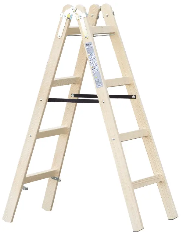 Drvene merdevine 4 stepenika, 1,34x0,47x0,13m, Z4X