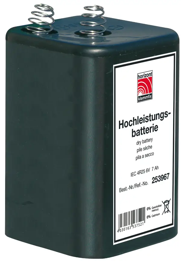 Kutijska baterija 6 V/7 Ah s uputama za uklanjanje otpada, 24kom/kart, Z520055055