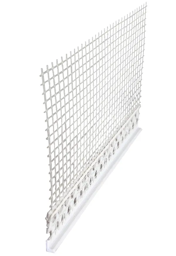 Završni profil WDVS, PVC s mrežicom 2,5m/štanga, 5mm debljina maltera, 25štg/kart, 109kart/pal, Z6410305001