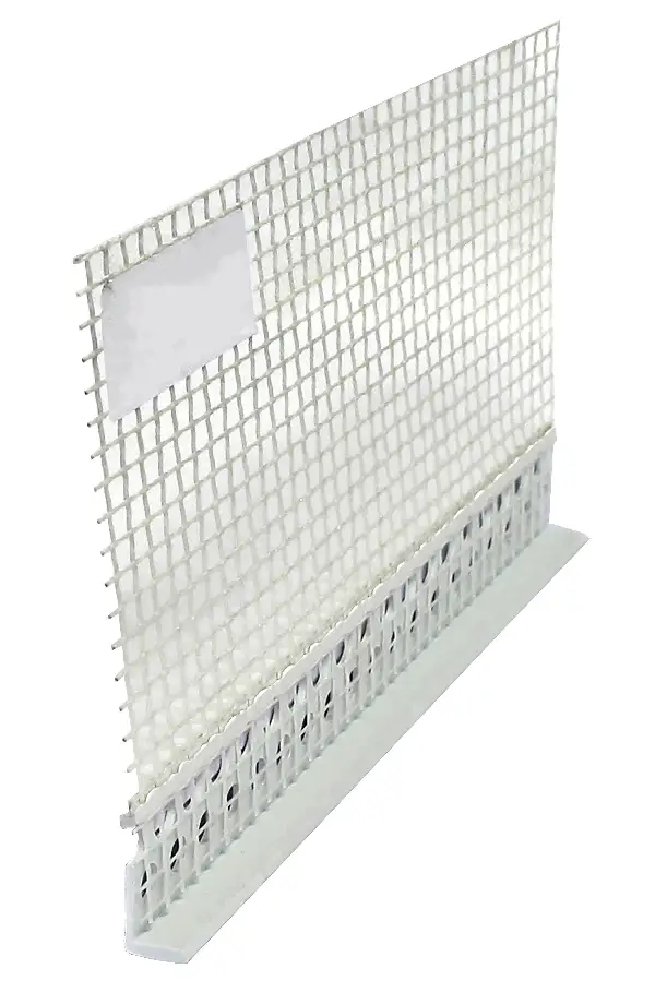 Putzabschlussprofil WDVS, PVC mit Gewebe 2,5lfm/Sta 10mm Putzstärke 25Sta/Kart 109Kart/Pal, Z6411250