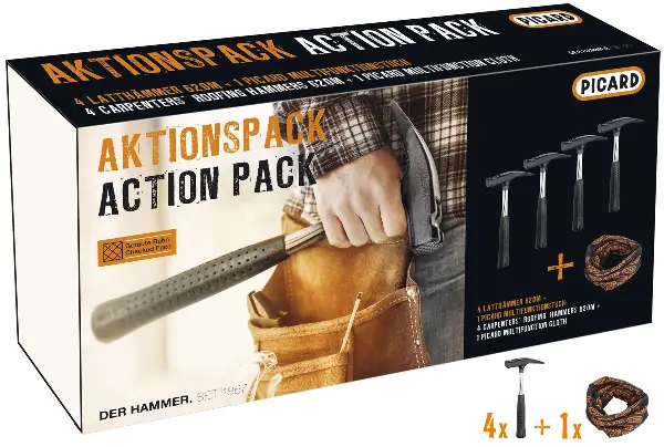 Tesarski čekić SET s 4kom čekića PICARD 620M i 1kom multifunkionalna marama, Z75097