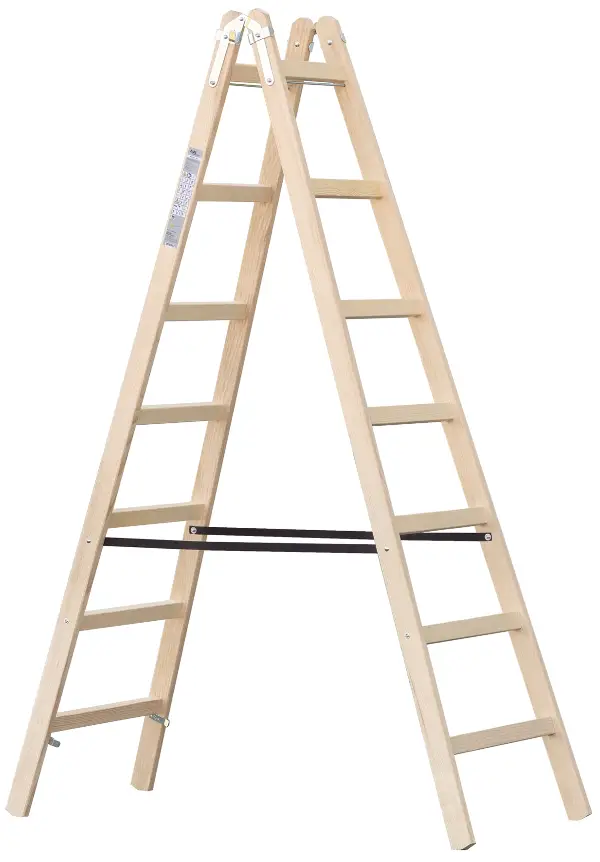 Drvene merdevine 7 stepenika, 2,19x0,56x0,13m, Z7X