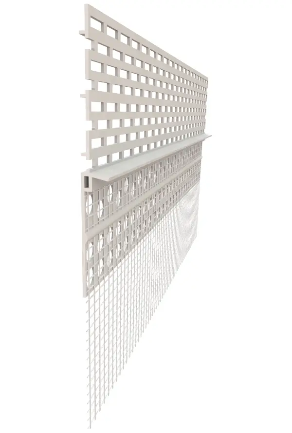 Dachbelüftungsprofil PVC mit Gewebe 2,5lfm/Sta 25Sta/Kart 20Kart/Pal, Z9224LO