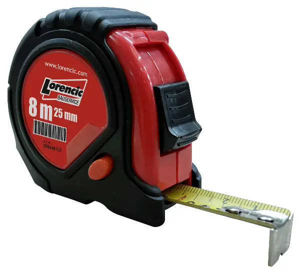 Rolmetar PROFI 25mm x 8m sa stoperom i kopčom 12kom/karton, Z986481LO