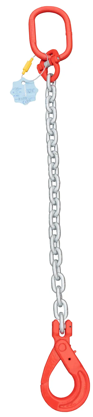 Lanac 1 krak 0,5m, lanac p=10mm, 3150kg, sa samoblokirajućom kukom s viličastom glavom, ZC101500ZSL