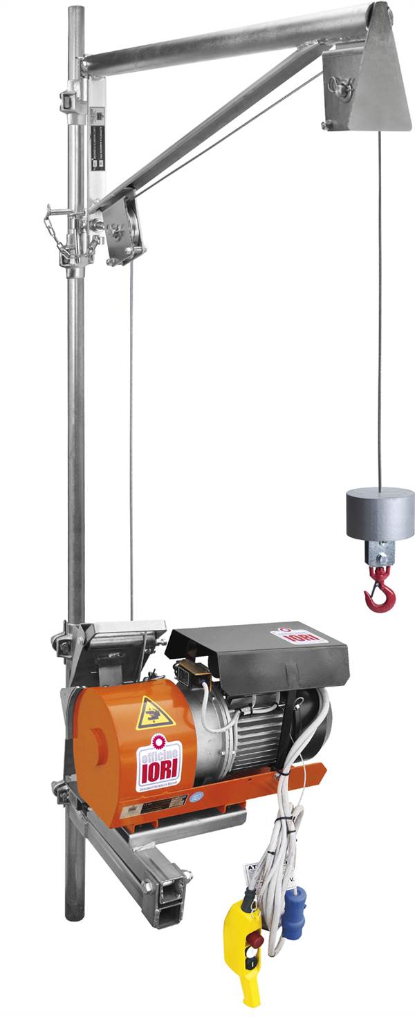 Građevinsko vitlo IORI DM100AT 100kg nosivost, dužina užeta 40x2m, ZDM100AT