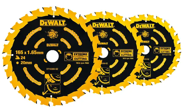Sägeblatt-Set EXTREME DEWALT®, 3Stk DT10304 190x30mm Z24, für Kreissäge DWE575K, ZDT10399-QZ