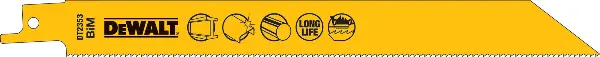 Säbelsägeblatt DEWALT® 203x 1,8mm (Metall, Blech) 5Stk/Pack, ZDT2353-QZ