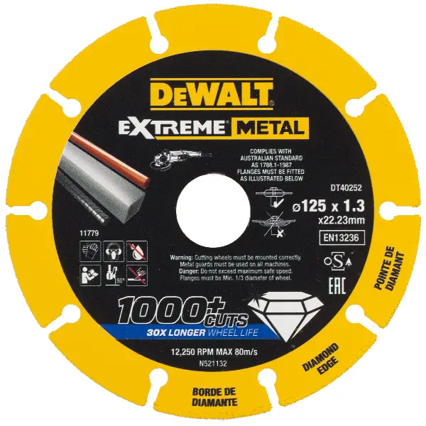 Dia rezna ploča DEWALT® EXTREME® METAL 125x1,3x22,23mm, ZDT40252-QZ